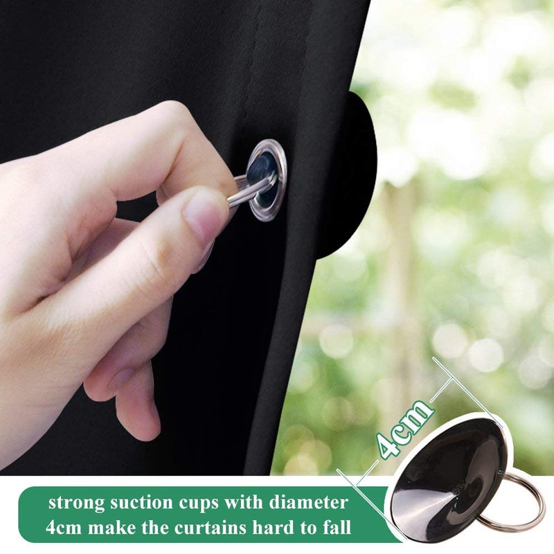 StangH Temporary Blackout Blinds Curtain for Window Travel Portable Adjustable Suckers Sunlight Blocking Blinds Thermal Insulated Curtains for Storage Room/Basement, Black, 51 x 78 Inch, 1 Pc - Image 4